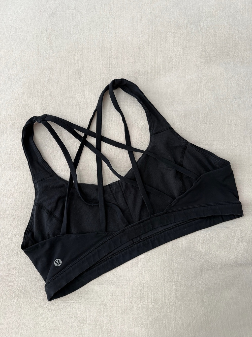 lululemon athletica Black Crisscross Strappy Sports Bra